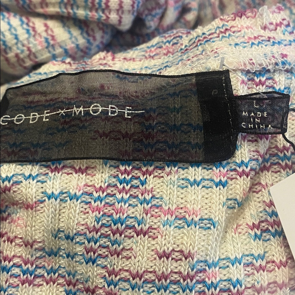 Code Mode Women's Multi Check V Neck Long Sleeve … - image 2